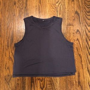 lululemon athletica Navy Blue Cropped Tank Top